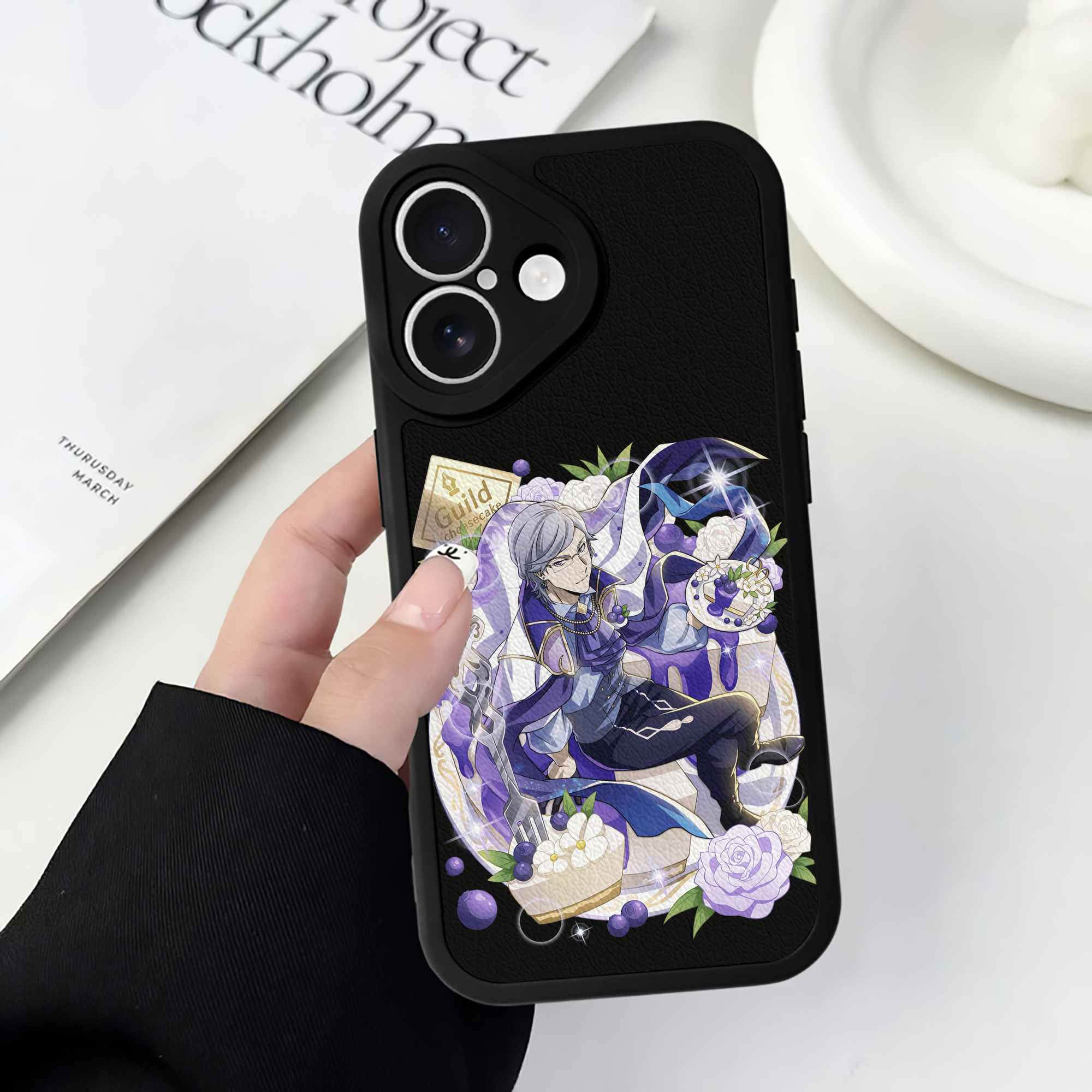（画像用） 文豪ストレイドッグス Bungo Stray Dogs 【iPhone 16シリーズ対応】シリコンスマホケース（レザー調） 材質：シリコン